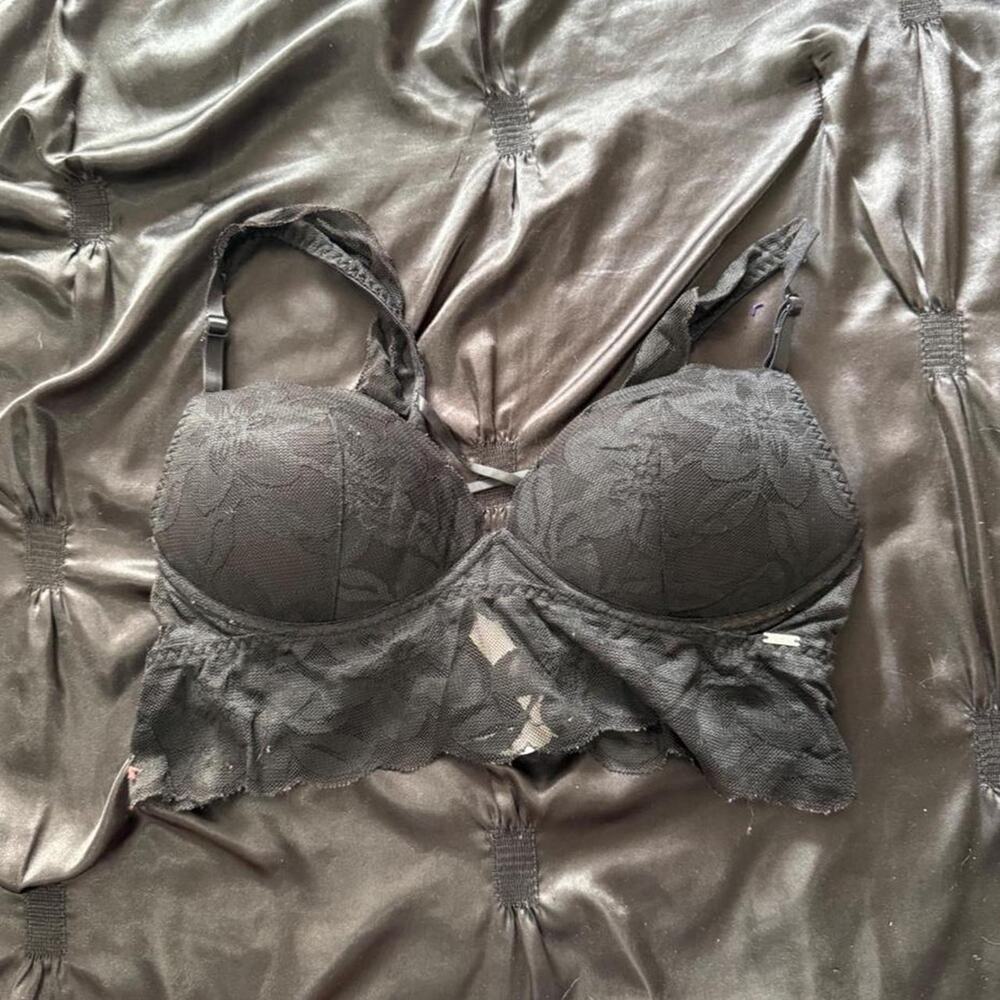 Victorias secret pink black lace